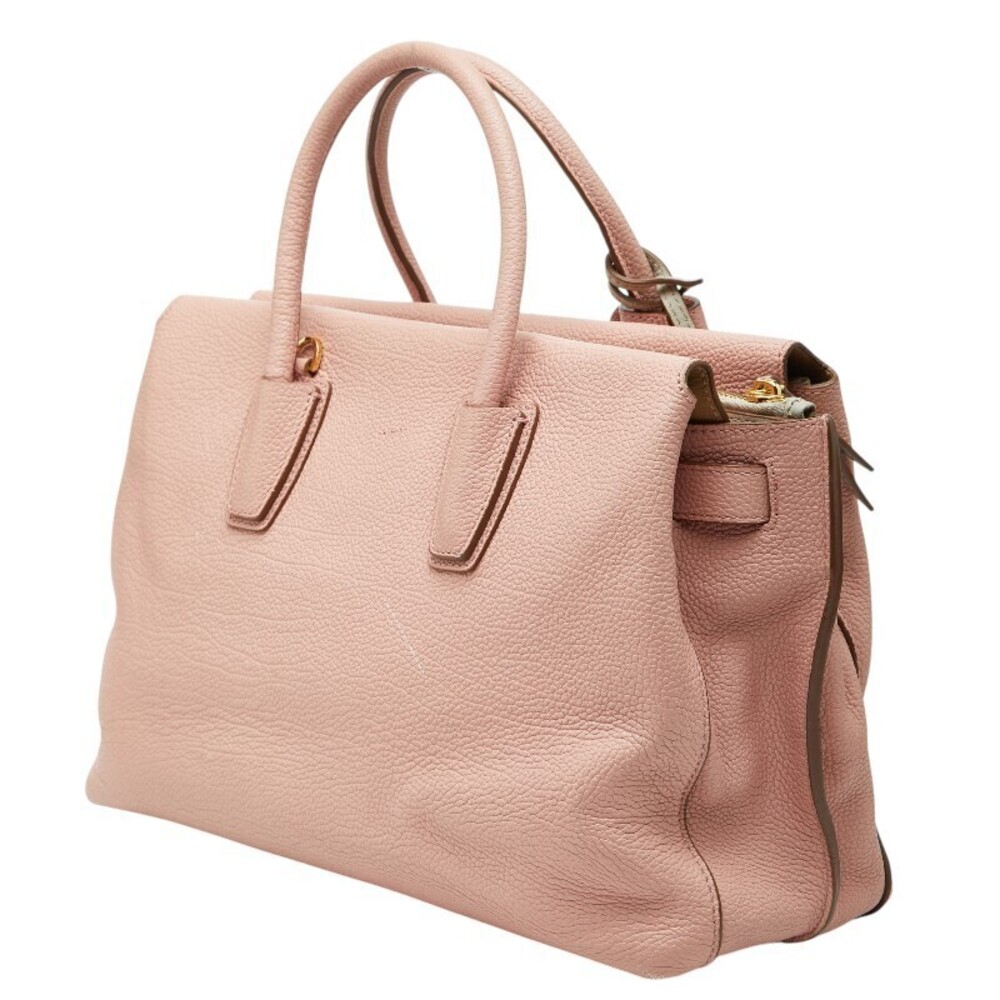Mcm Pink Handbag Tote Leather Mila Bag Pink